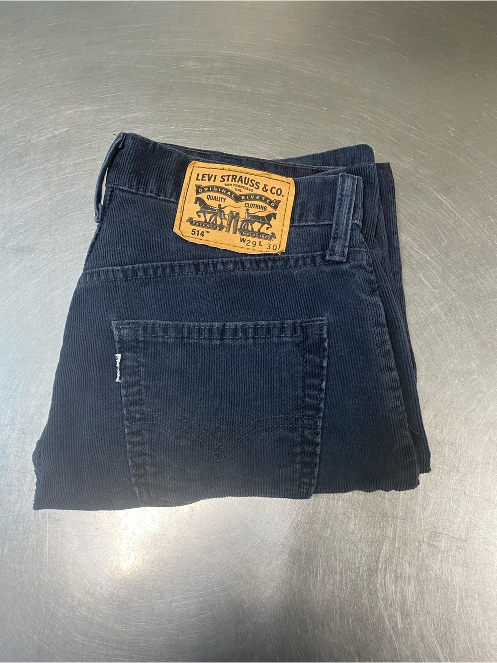 Levi's Men's Slim Straight Corduroy Jeans 29x30- Navy